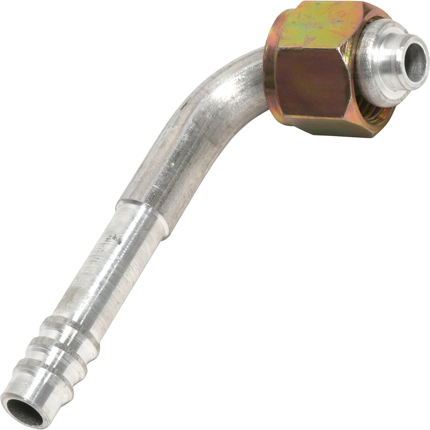 Aluminum 90º Female Oring Barb Fitting 5/16 90G