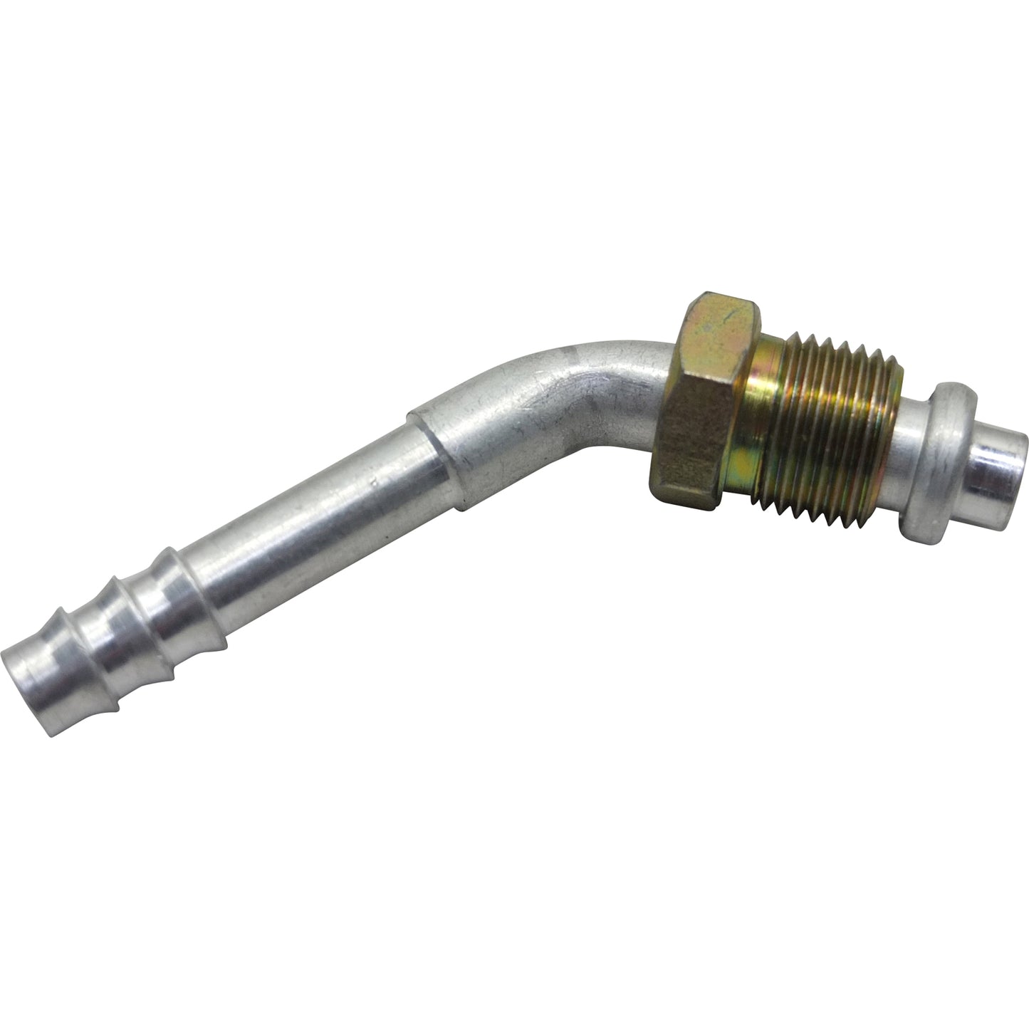 Accesorio de espiga de junta tórica macho de aluminio de 45º