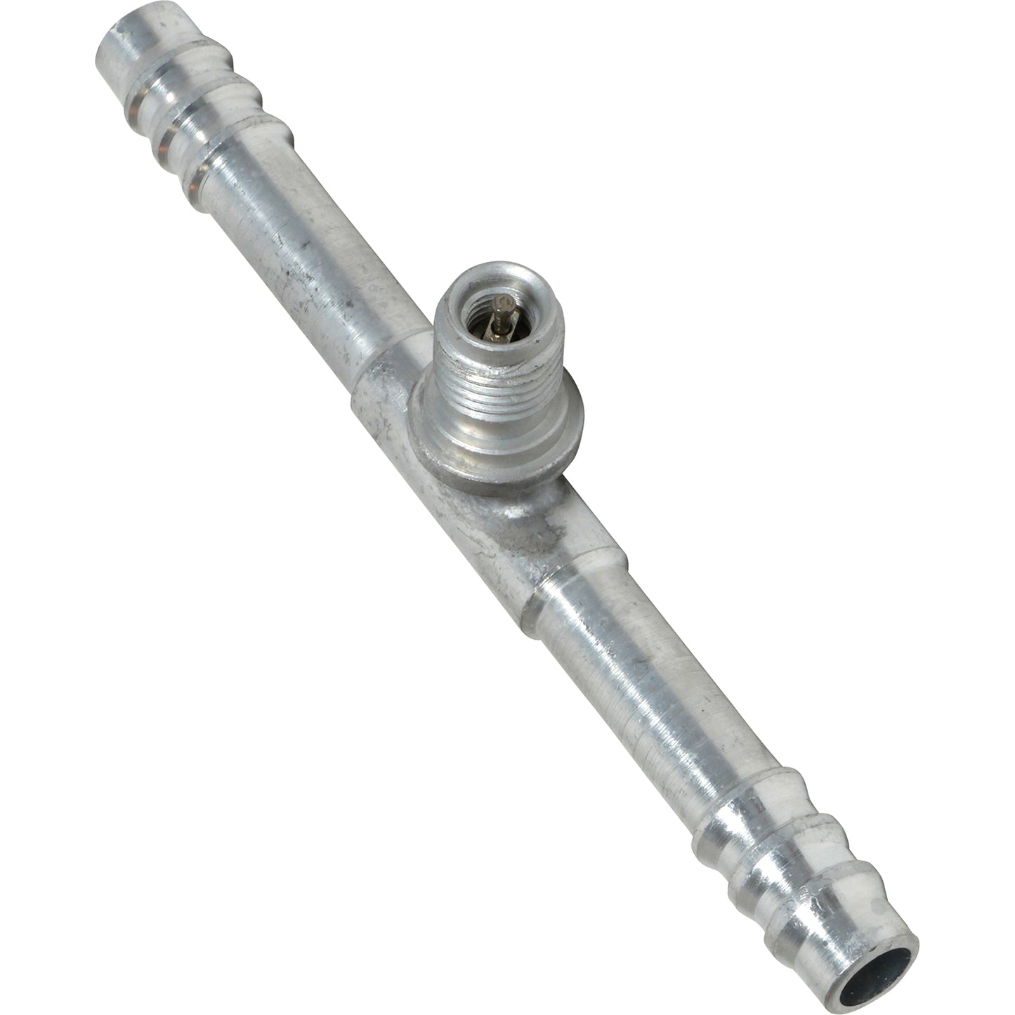 Aluminum Straight Barb Splicer w/ Service Port