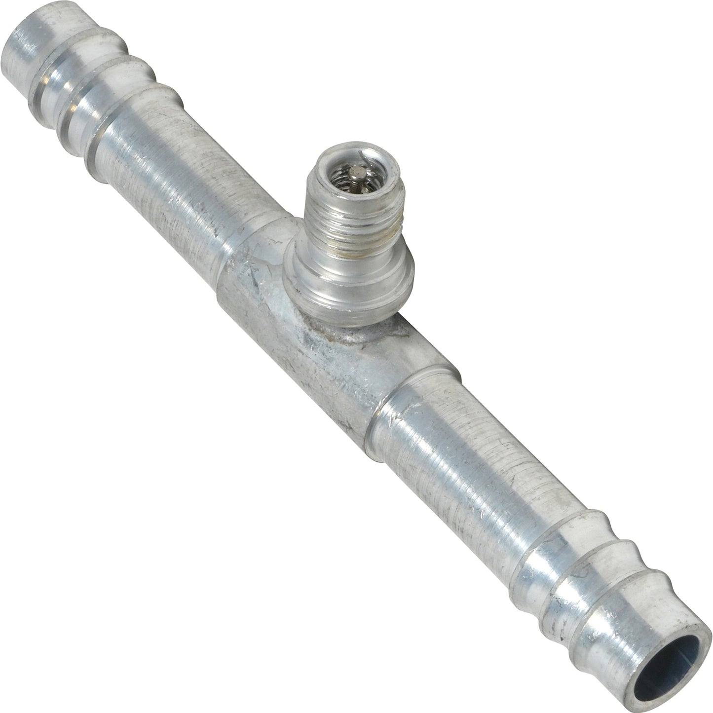 Aluminum Straight Barb Splicer w/ Service Port