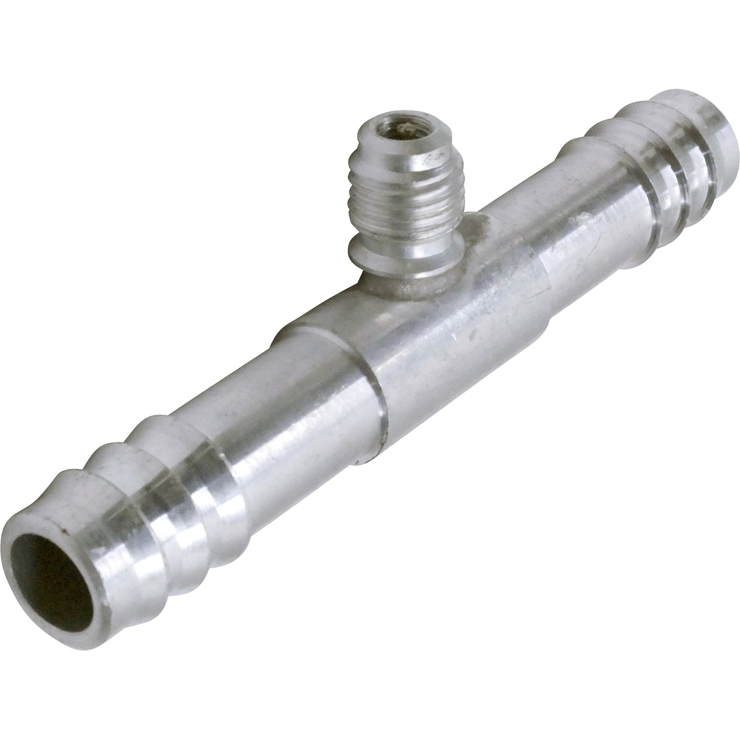 Aluminum Straight Barb Splicer w/ Service Port