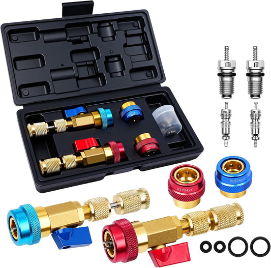 Kit Herramienta para Remover e Instalar Gusanos (Valve Core) (Sacagusanos) A/C R134A R1234YF R22 | QMP-TE00301