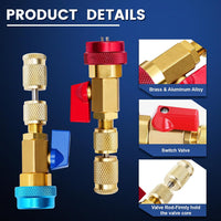 Kit Herramienta para Remover e Instalar Gusanos (Valve Core) (Sacagusanos) A/C R134A R1234YF R22 | QMP-TE00301