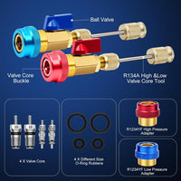Kit Herramienta para Remover e Instalar Gusanos (Valve Core) (Sacagusanos) A/C R134A R1234YF R22 | QMP-TE00301