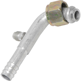 compare product Aluminum 90º Female Oring Barb Fitting w/ Svc Port