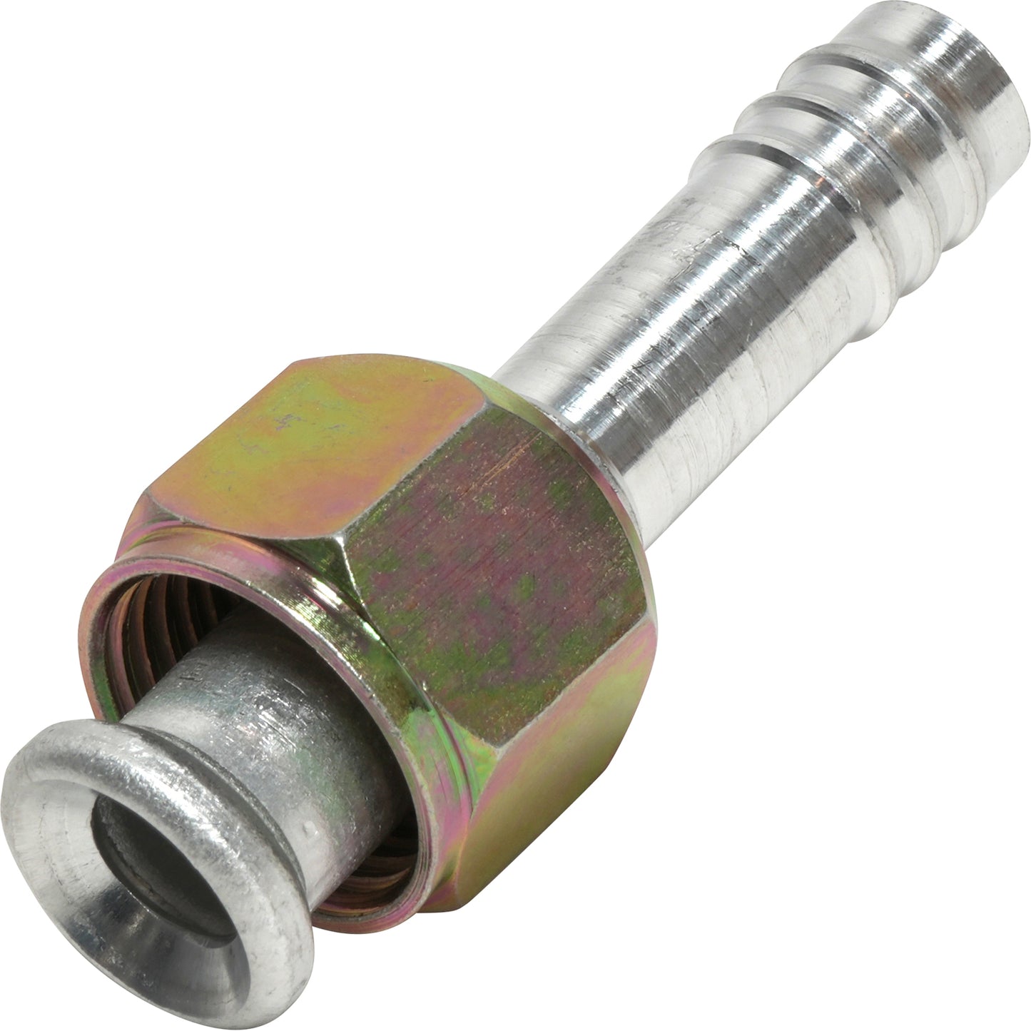 Aluminum Straight Female Flare Barb Fitting 1/2 Recto Flear