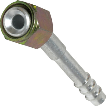 compare product Aluminum 45º Female Flare Barb Fitting 5/16 Flear