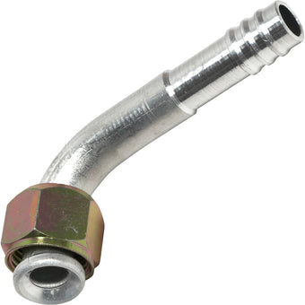 compare product Aluminum 90º Female Flare Barb Fitting 1/2 Flear 90g