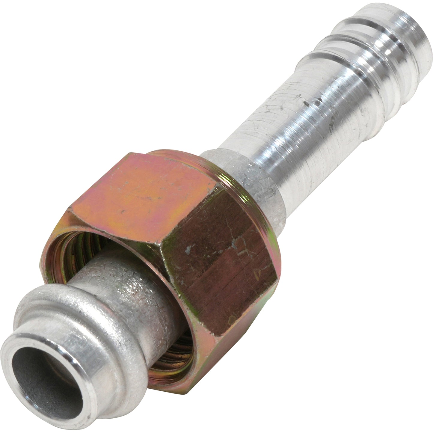 Aluminum Straight Female Oring Barb Fitting 1/2 Recto