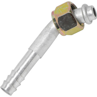 compare product Aluminum 45º Female Oring Barb Fitting 13/32 45g