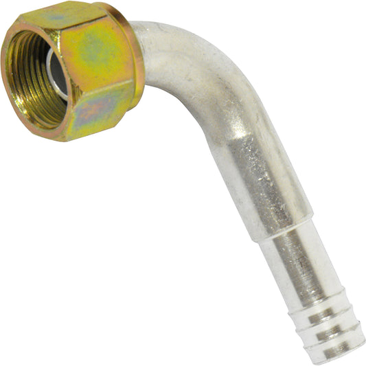 Aluminum 90º Female Oring Barb Fitting 5/8 90g