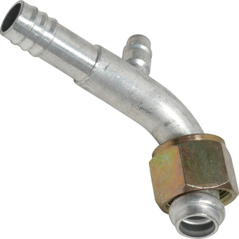 compare product Aluminum 90º Female Oring Barb Fitting w/ Svc Port