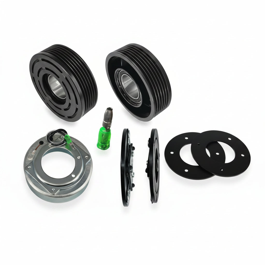 Set Clutch Compresor A/C Mitsubishi Lancer | Outlander | Outlander Sport | ASX | RVR | Compresor Pequeño QS090 | INTL-CL141